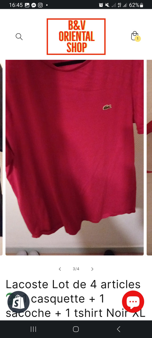 T-shirt Lacoste size L Red